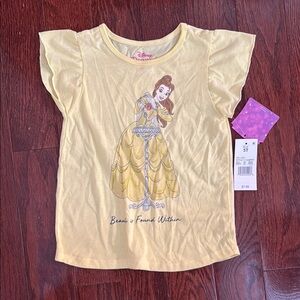 Disney Kids Yellow Belle Short Sleeve Tee